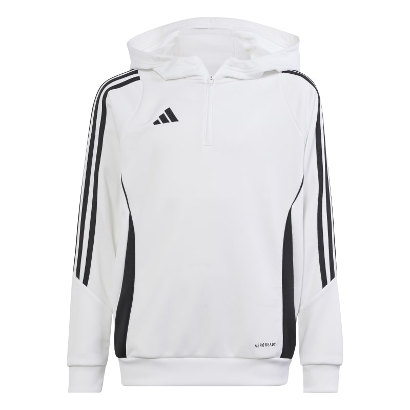 adidas Tiro 24 Half-Zip Hoodie Kinder - weiß/schwarz