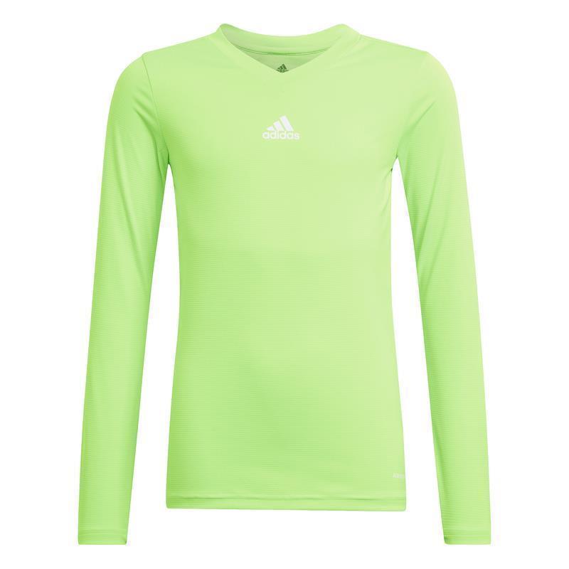 adidas Team Base Shirt Longsleeve Kinder - neongrün