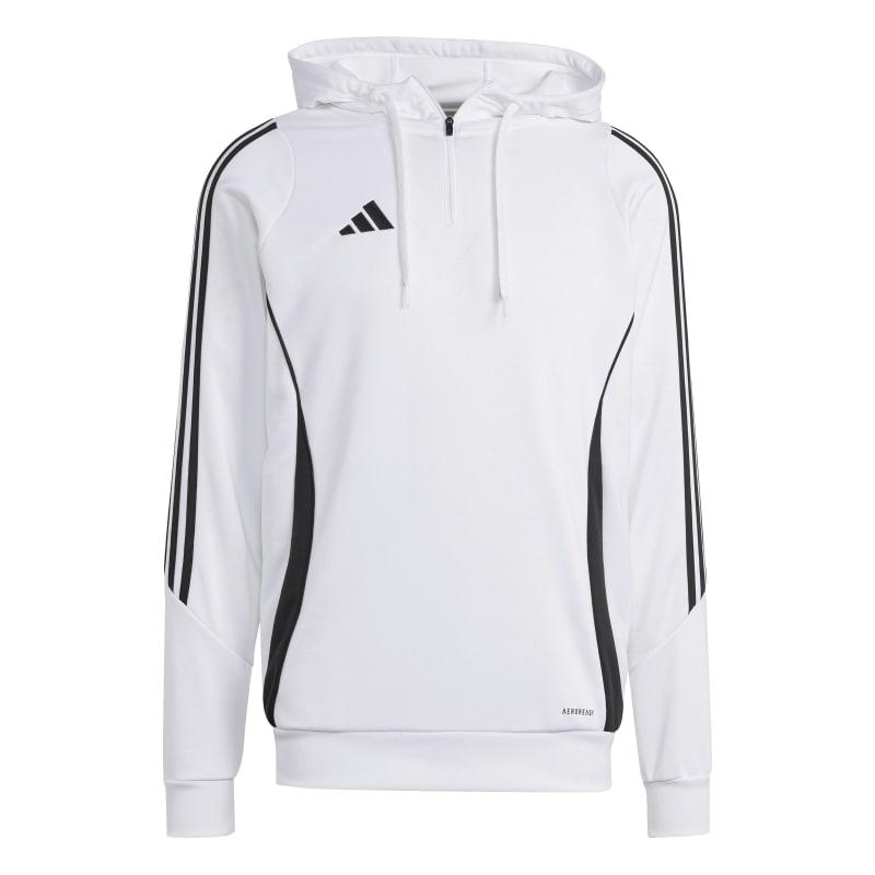 adidas Tiro 24 Half-Zip Hoodie Herren - weiß/schwarz