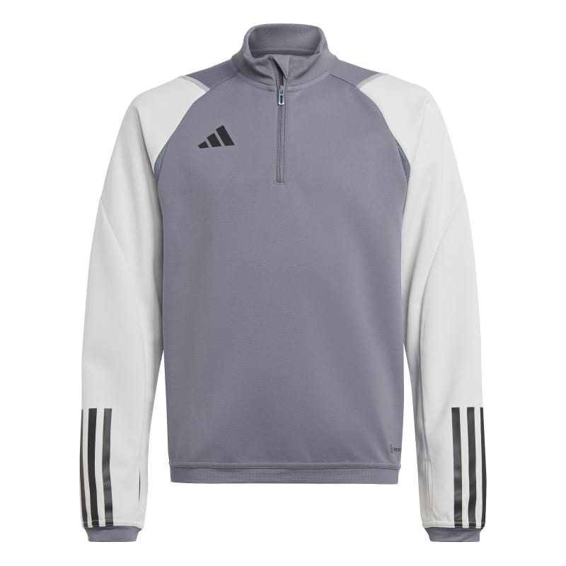 adidas Tiro 23 Competition Half Zip Langarm Shirt Kinder - grau