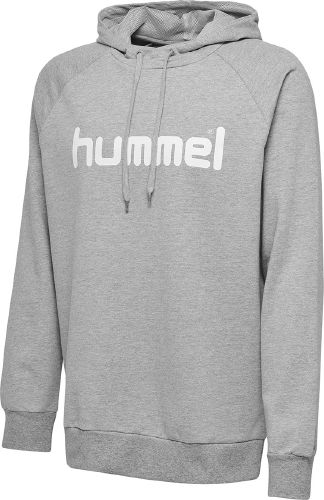 hummel GO Cotton Hoodie Herren - grau/weiß